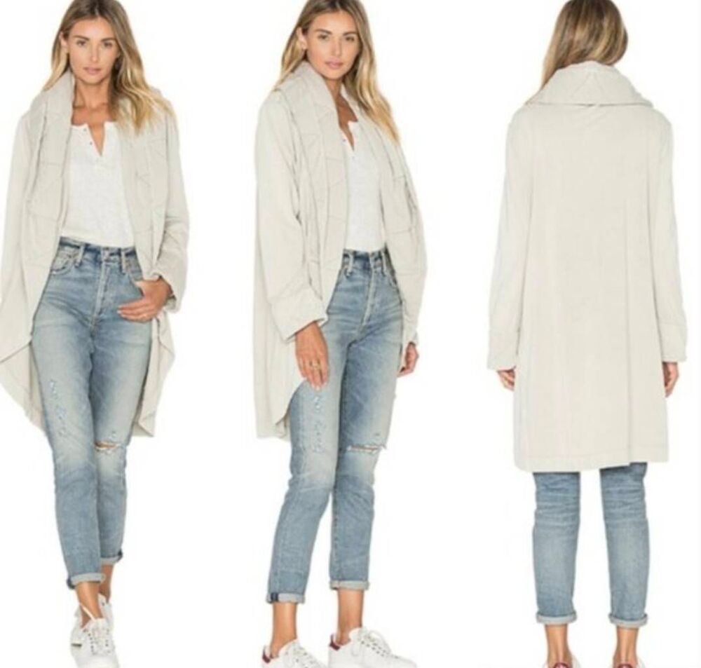 Young Fabulous & Broke Cream Quilted Blanket Cardigan Jacket S/M